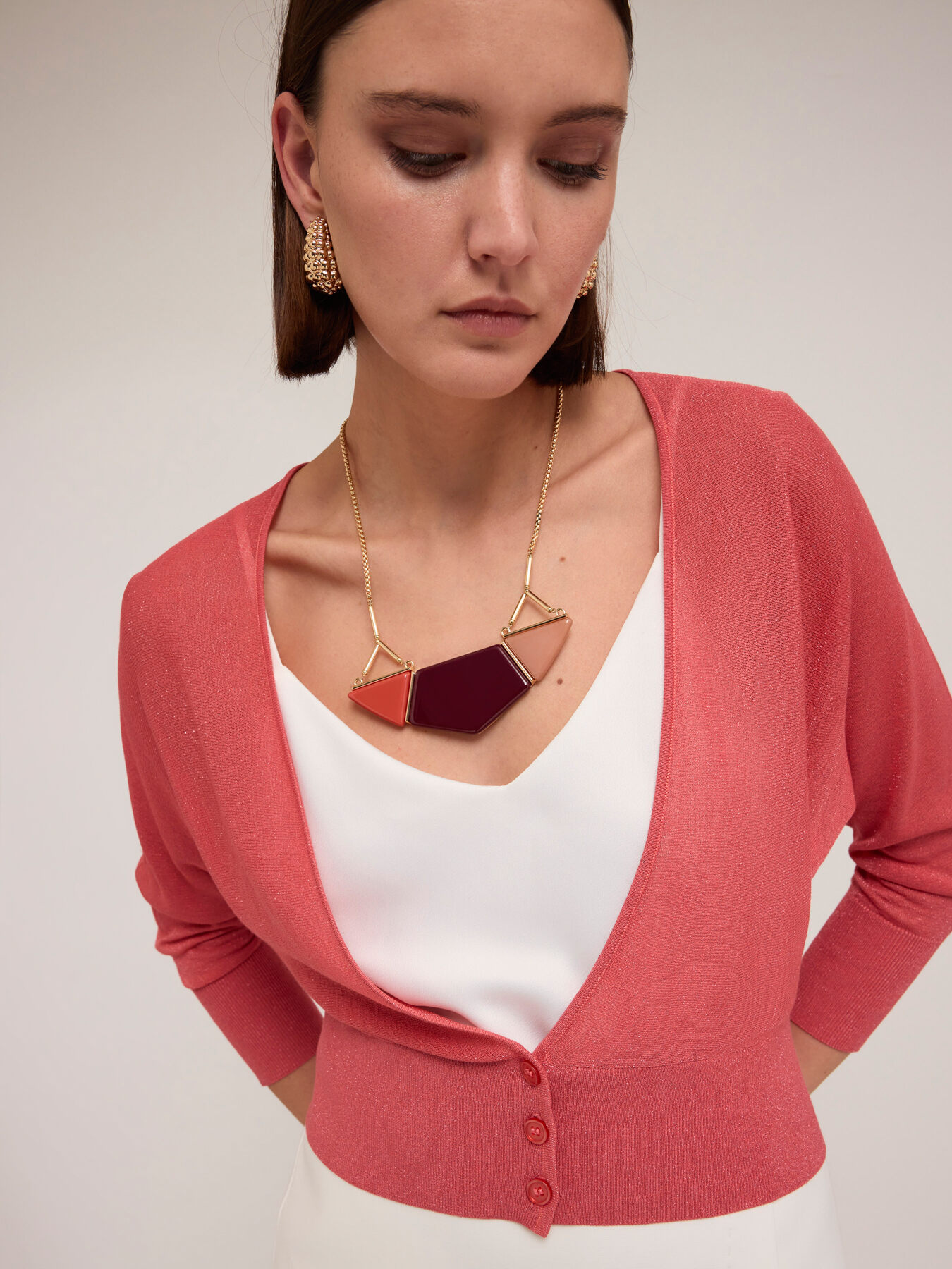 Cardigan in maglia fine lurex image number 3