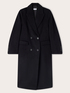 Double-breasted coat in wool blend drap image number 4