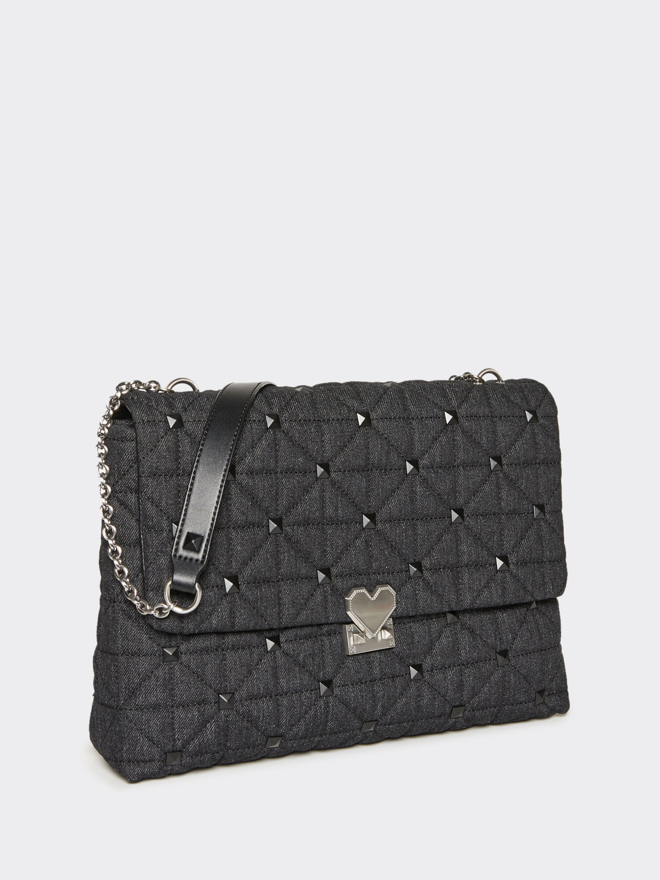 Bolso de tela vaquera con efecto acolchado image number 1