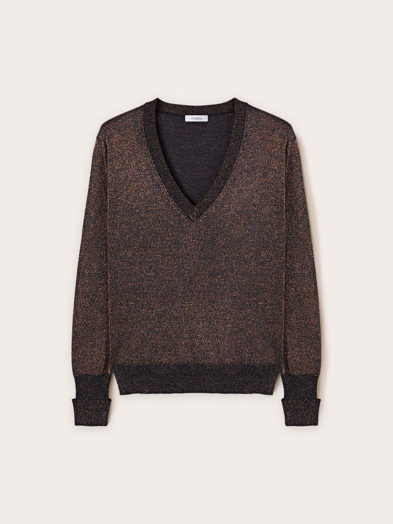 Pullover aus Lurexgemisch mit V-Ausschnitt image number 4