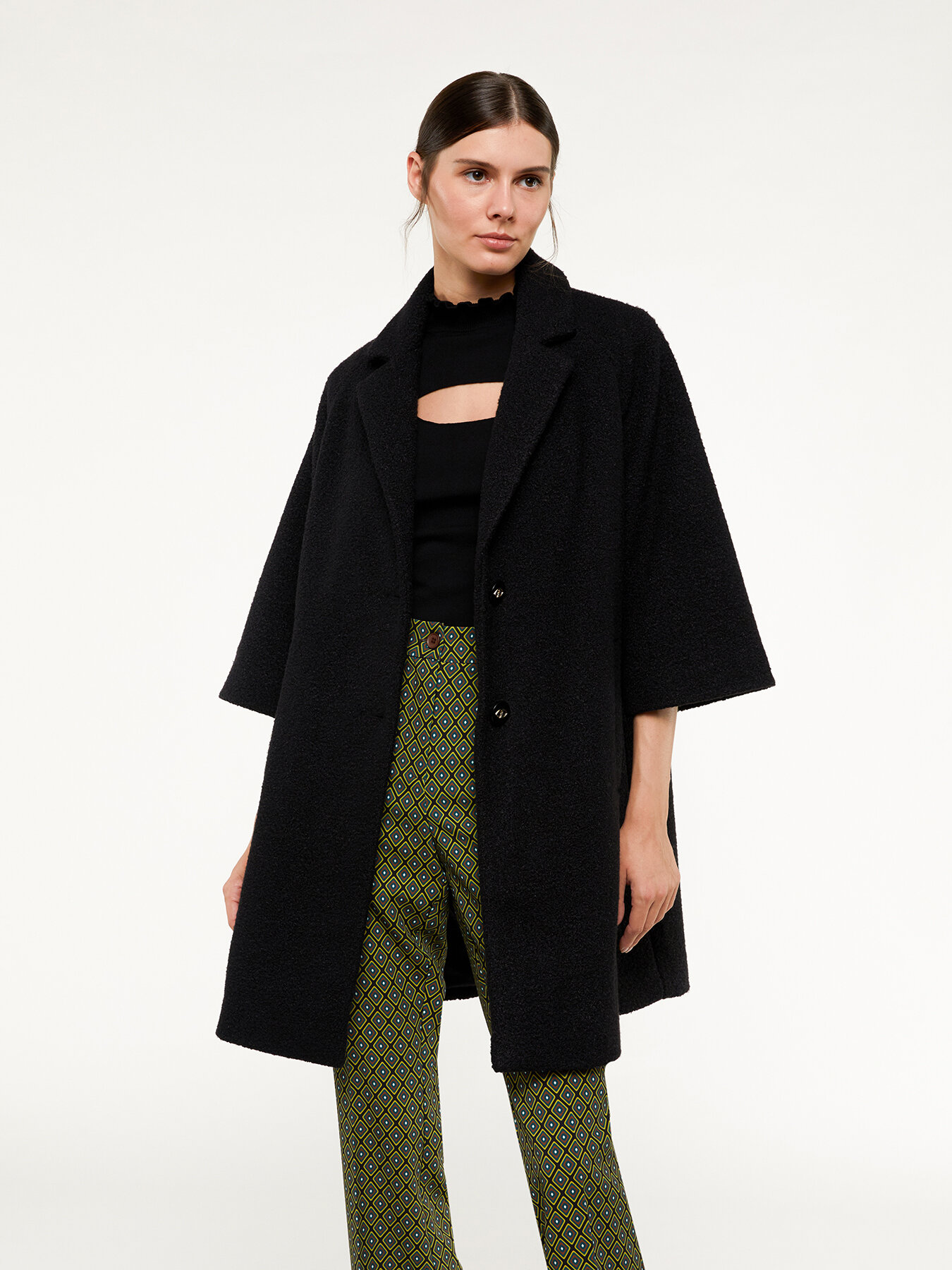 Oversize-Mantel mit Boucl&eacute;-Effekt image number 2