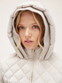 Wattierte Jacke mit Kapuze und Strickb&uuml;ndchen image number 2