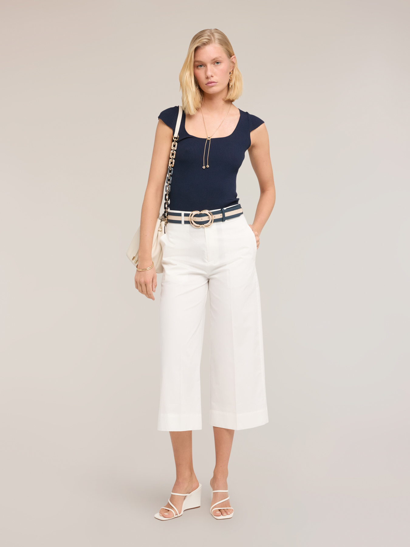 Ribbed knit in viscose blend image number 3