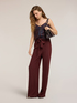 Lace top with slip and scalloped hem image number 2