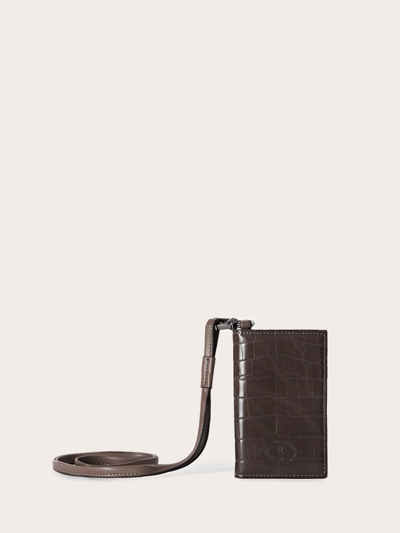 Porta carte in tessuto spalmato stampa cocco