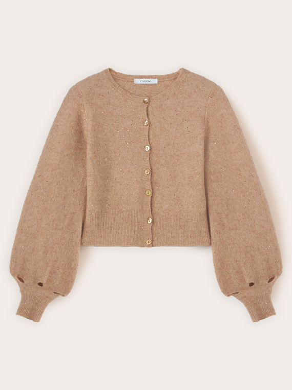 Strickjacke mit Pailletten