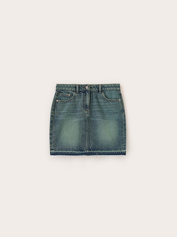 Denim mini skirt