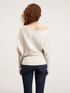 Asymmetrical flat rib lurex sweater image number 1