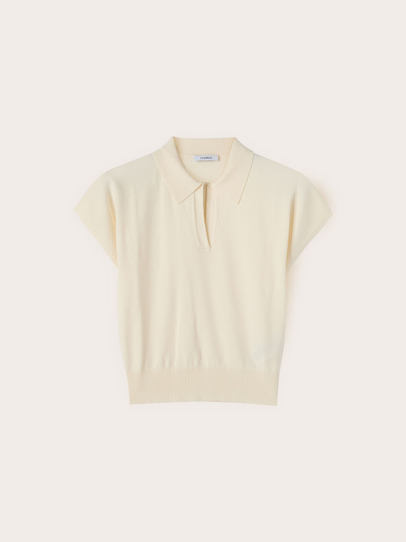Polo in maglia misto viscosa