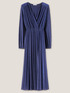Rochie midi din jerseu lurex plisat image number 4