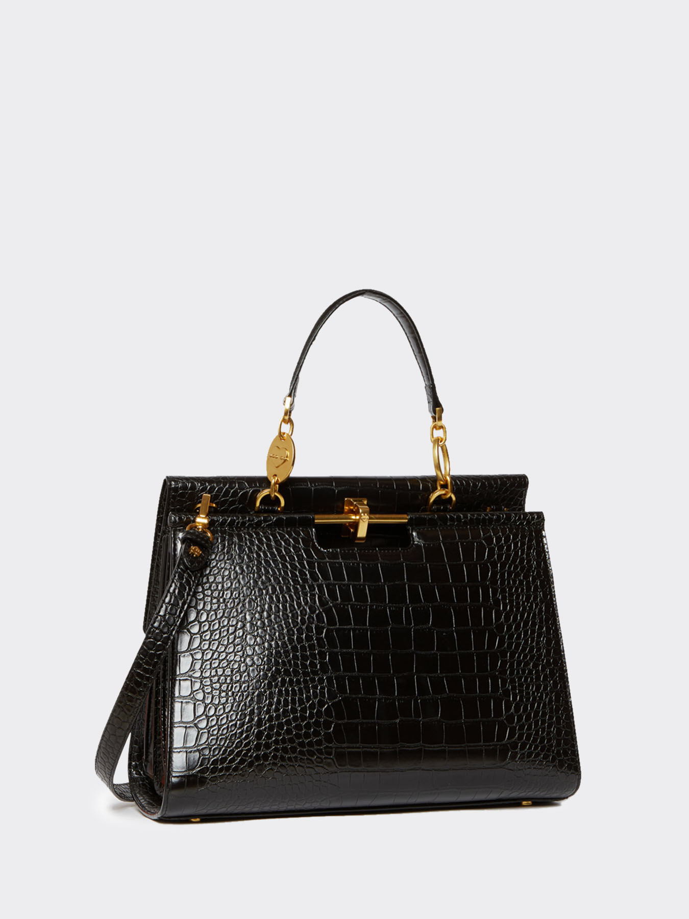 Croc embossed split pleat Iconic bag image number 1