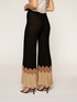 Chevron patterned knit palazzo trousers image number 1