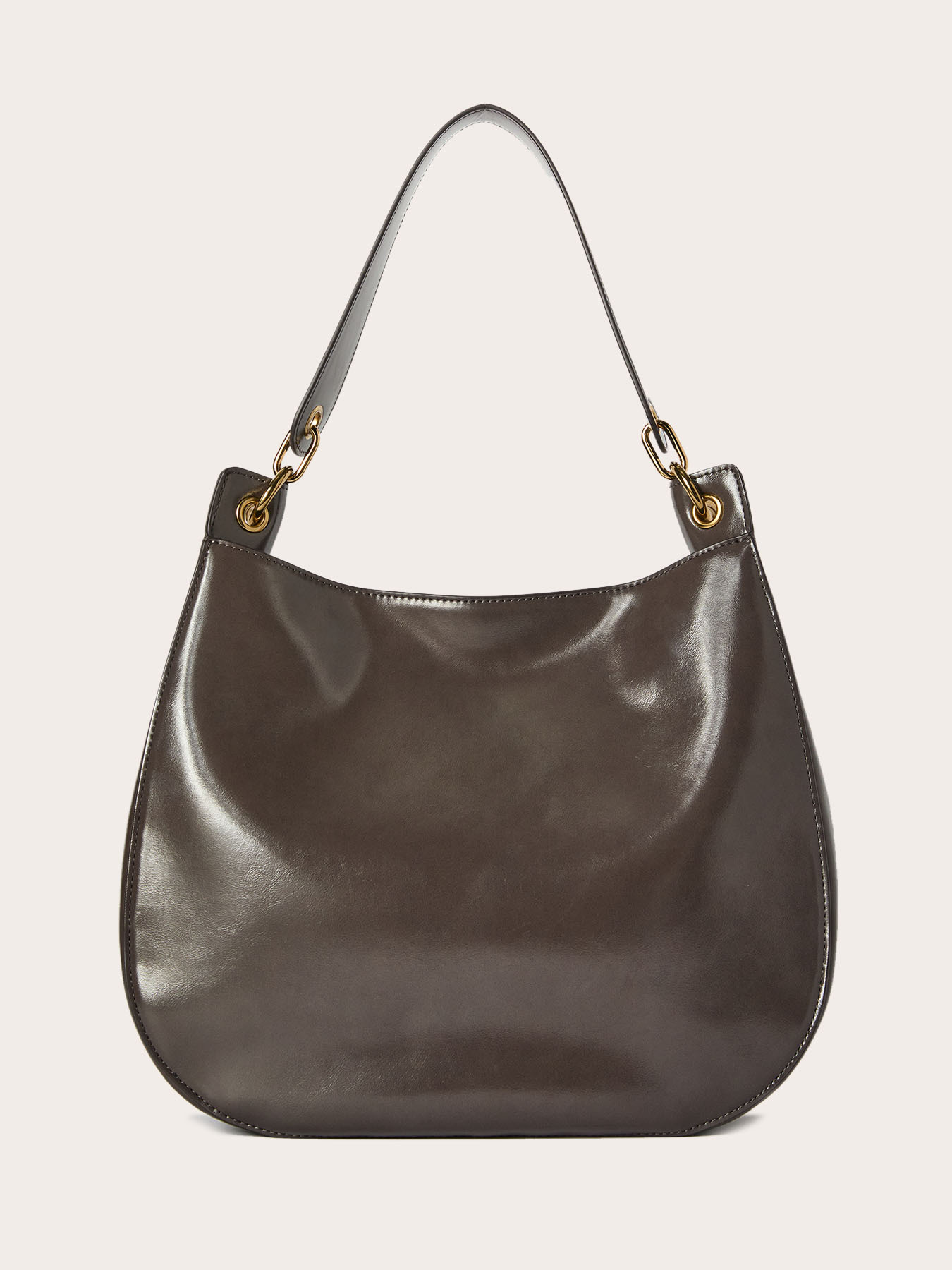 Hobo bag in glossy coated fabric image number 2