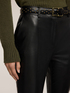 Pantaloni slim fit din țesătură laminată image number 3