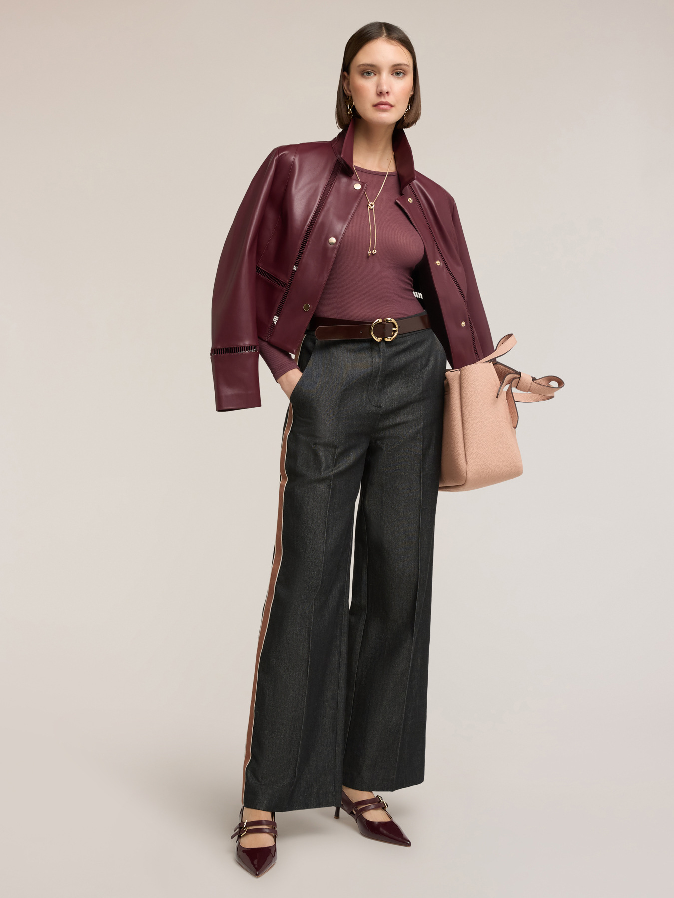 Mixed modal ribbed T-shirt image number 3