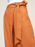Viscose linen sarong-effect trousers image number 2