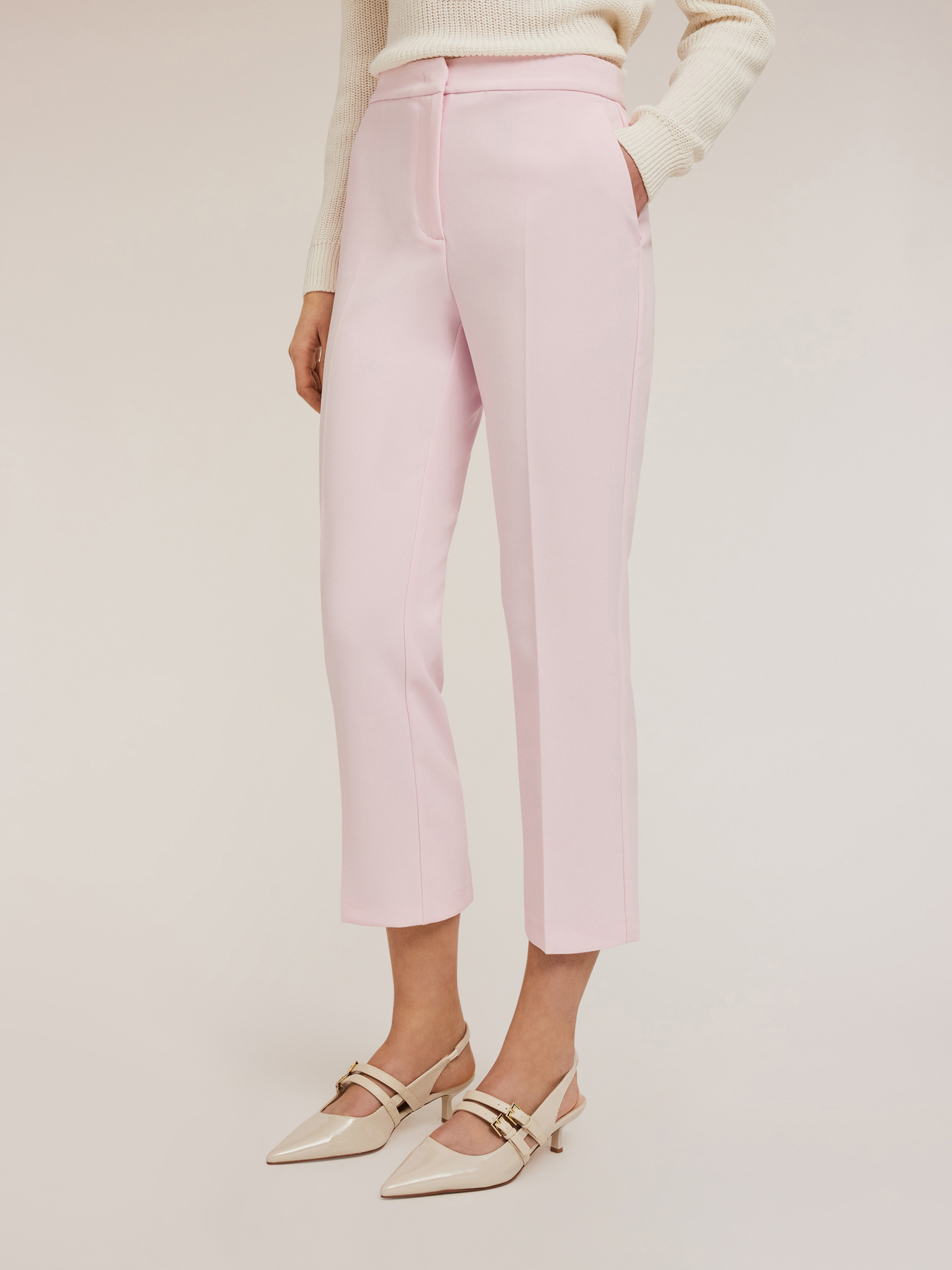 Pantaloni regular con piega stirata image number 0