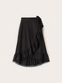 Wrap skirt in poplin with ruffle image number 4
