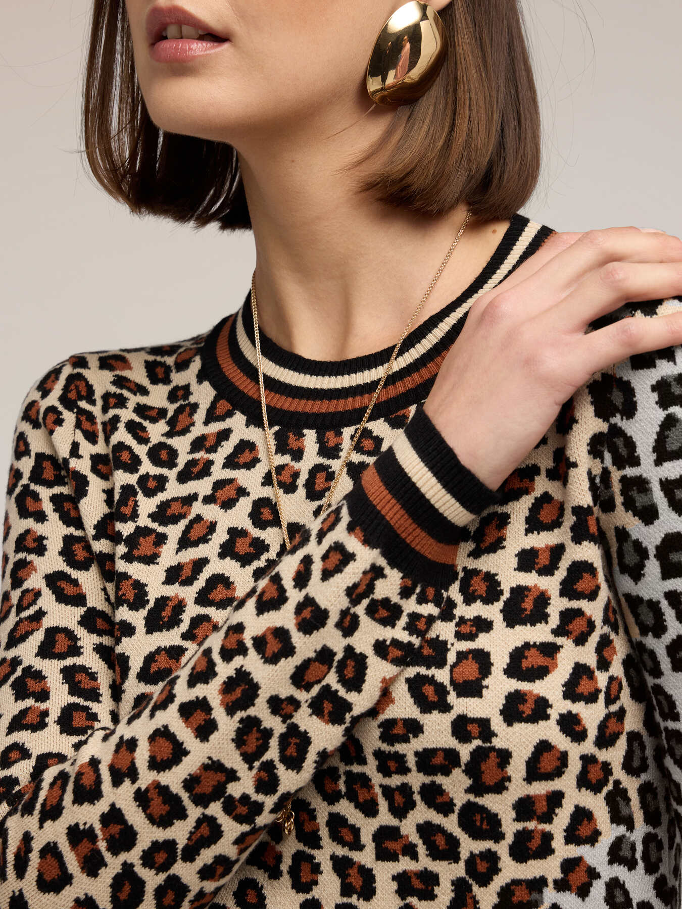 Animal print sweater image number 3