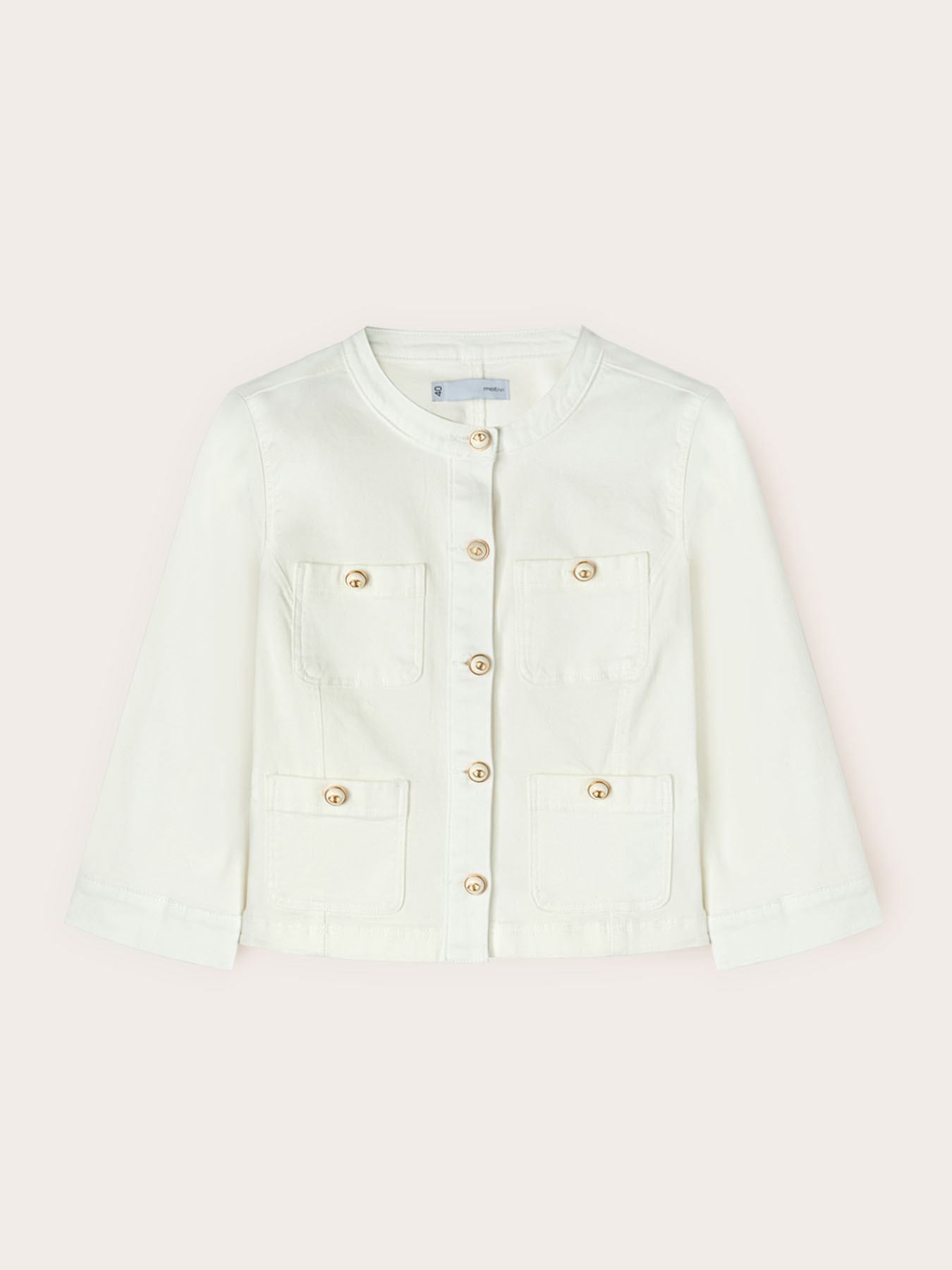 Mixed cotton drill jacket image number 4