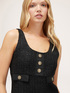 Rochie mini din tweed cu lurex image number 2