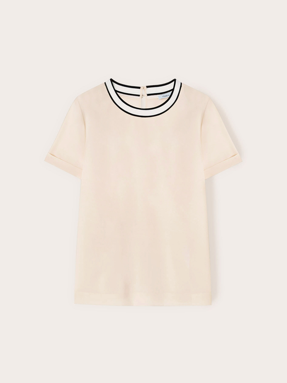 Chemisier avec bordure en tricot