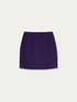 Solid colour tweed short pencil skirt image number 3
