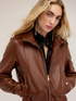 Short jacket with high collar and zip image number 3