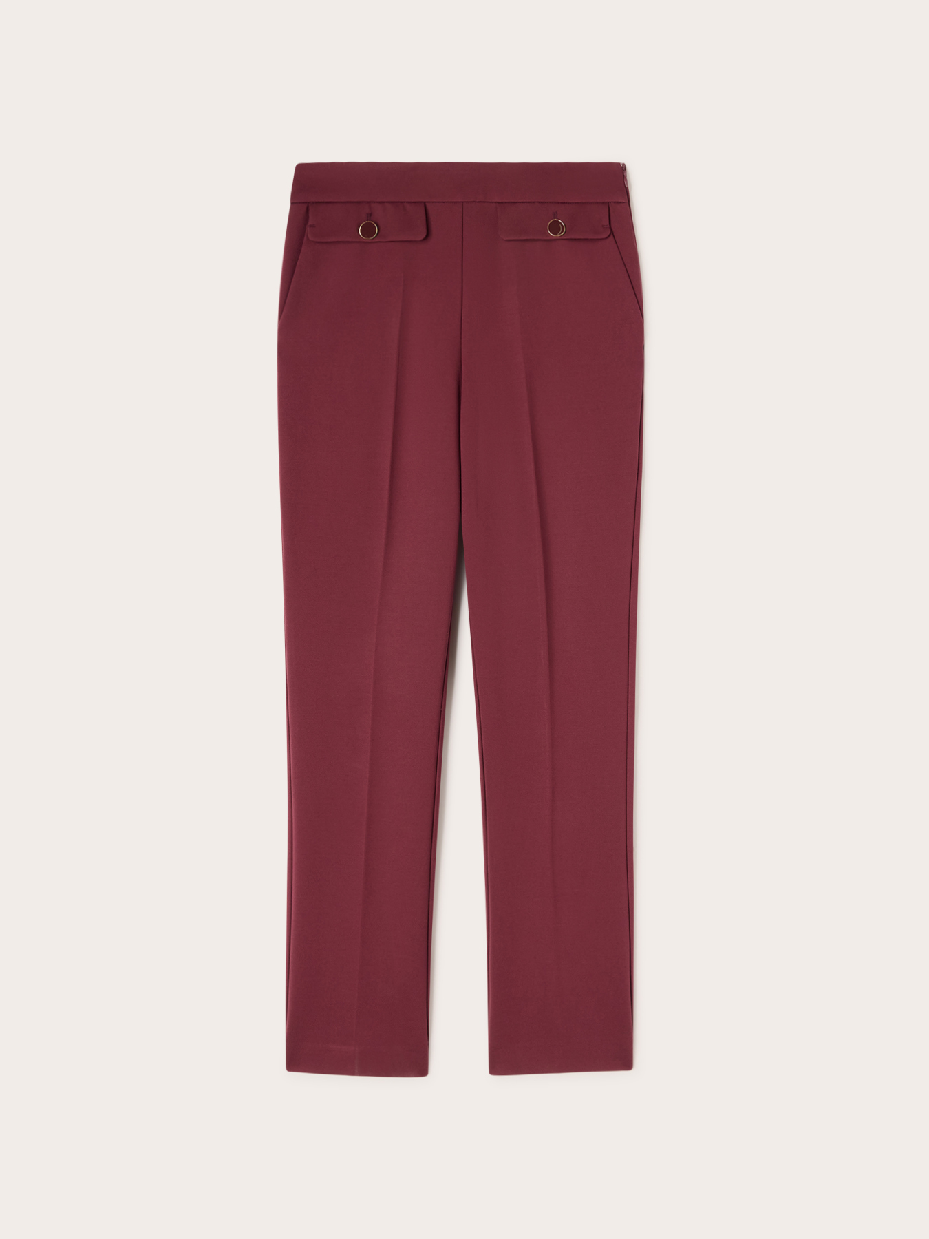 Regular fit trousers in milano stitch image number 4