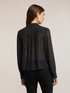 Polka dot georgette shirt with pleats image number 1