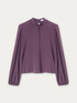 Crepe jersey blouse with long sleeves image number 3