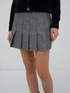 Short pleated glen plaid print skirt image number 2