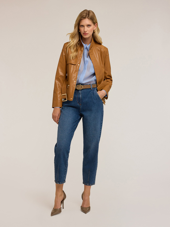 Jeans de corte barril