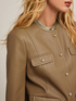 Veste sans col en tissu enduit image number 2