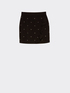 Knit short skirt with gemstones image number 3