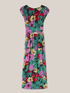 Long viscose dress with floral pattern image number 3