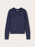 Glatter Strickpullover aus Viskose mit tonfarbenen Profilen image number 4