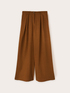 Pleated palazzo trousers in lyocell blend image number 4