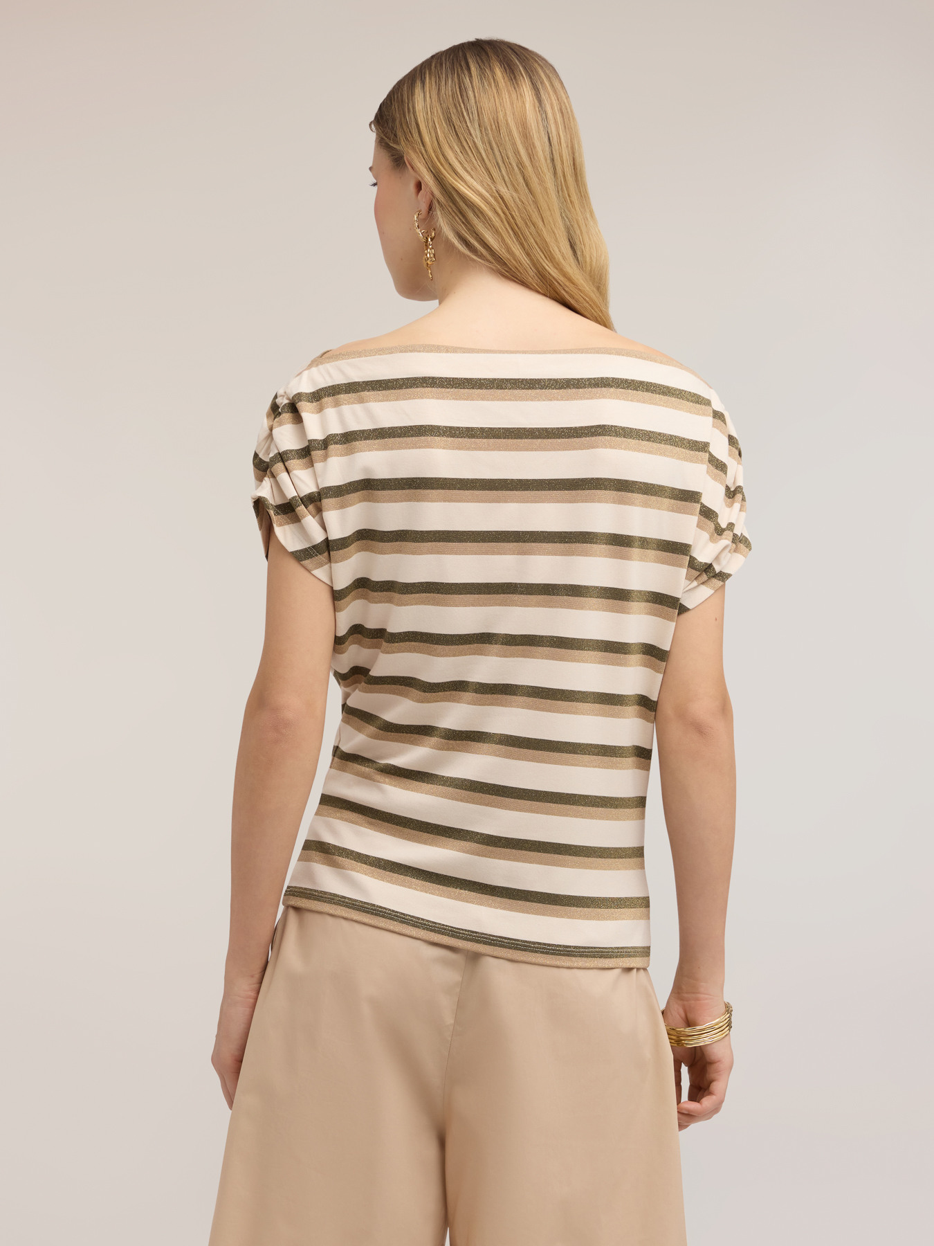 Lurex striped T-shirt image number 1