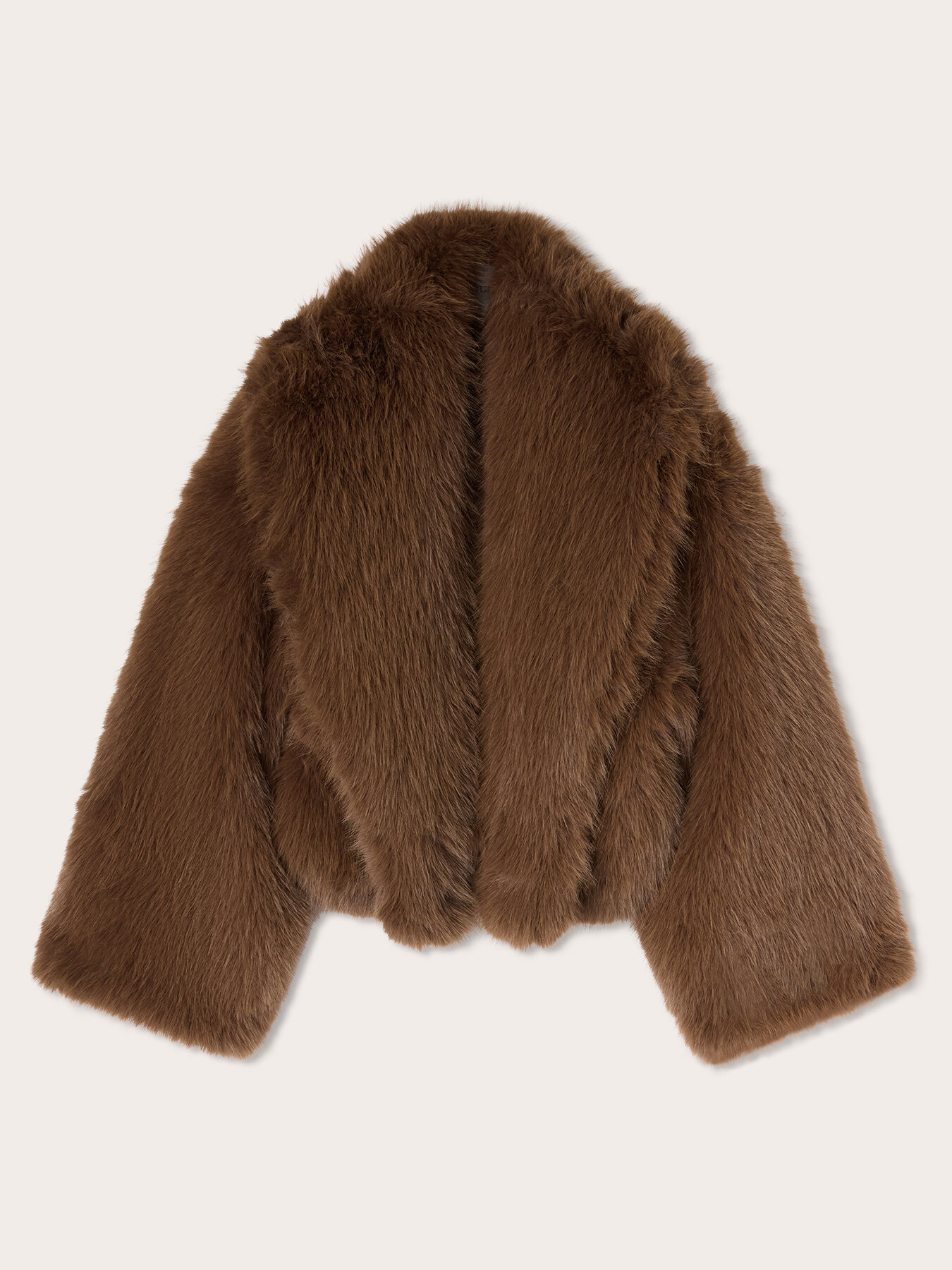 Blouson effet peluche avec col ch&acirc;le image number 4