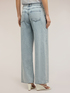 Jeans palazzo con cristalli image number 1