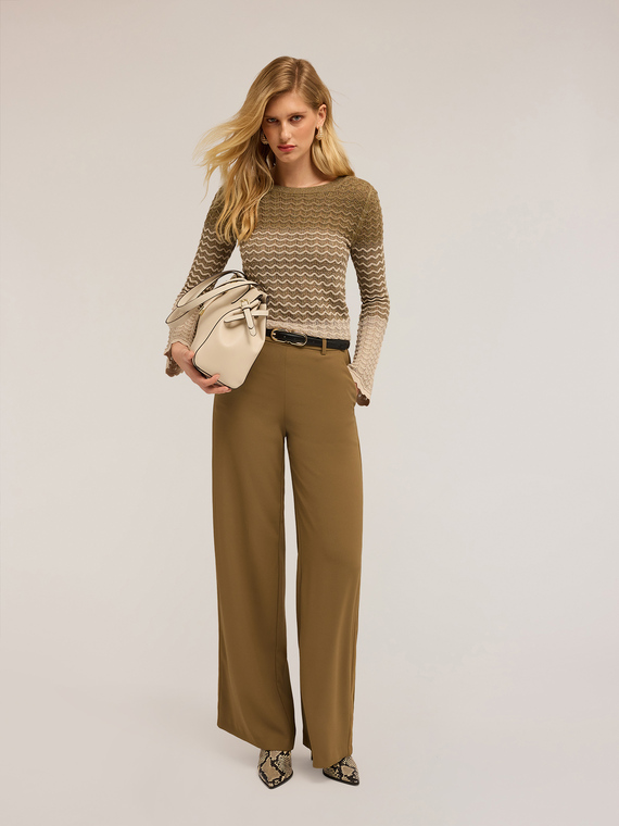 Chevron pattern sweater with gradient effect