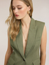 Tailored linen blend vest image number 3