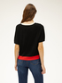 V-neck sweater with contrasting trims image number 1