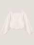 Oversized broderie anglaise blouse image number 3