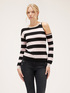 Gestreifter Cut-Out-Pullover image number 0