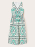Midi dress with foulard pattern image number 4