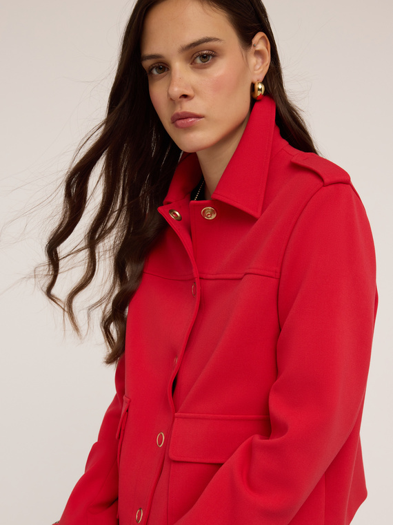 Veste en mélange de viscose avec pattes d'épaule