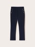 Pantaloni regular cu model de ochiuri image number 4