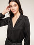 Blusa con colletto in raso image number 2